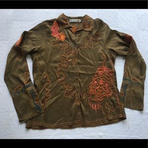 Johnny Was Silk Blouse